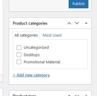 Product categories