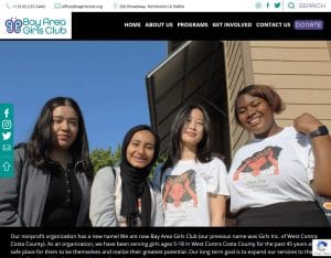 Bay Area Girls Club website